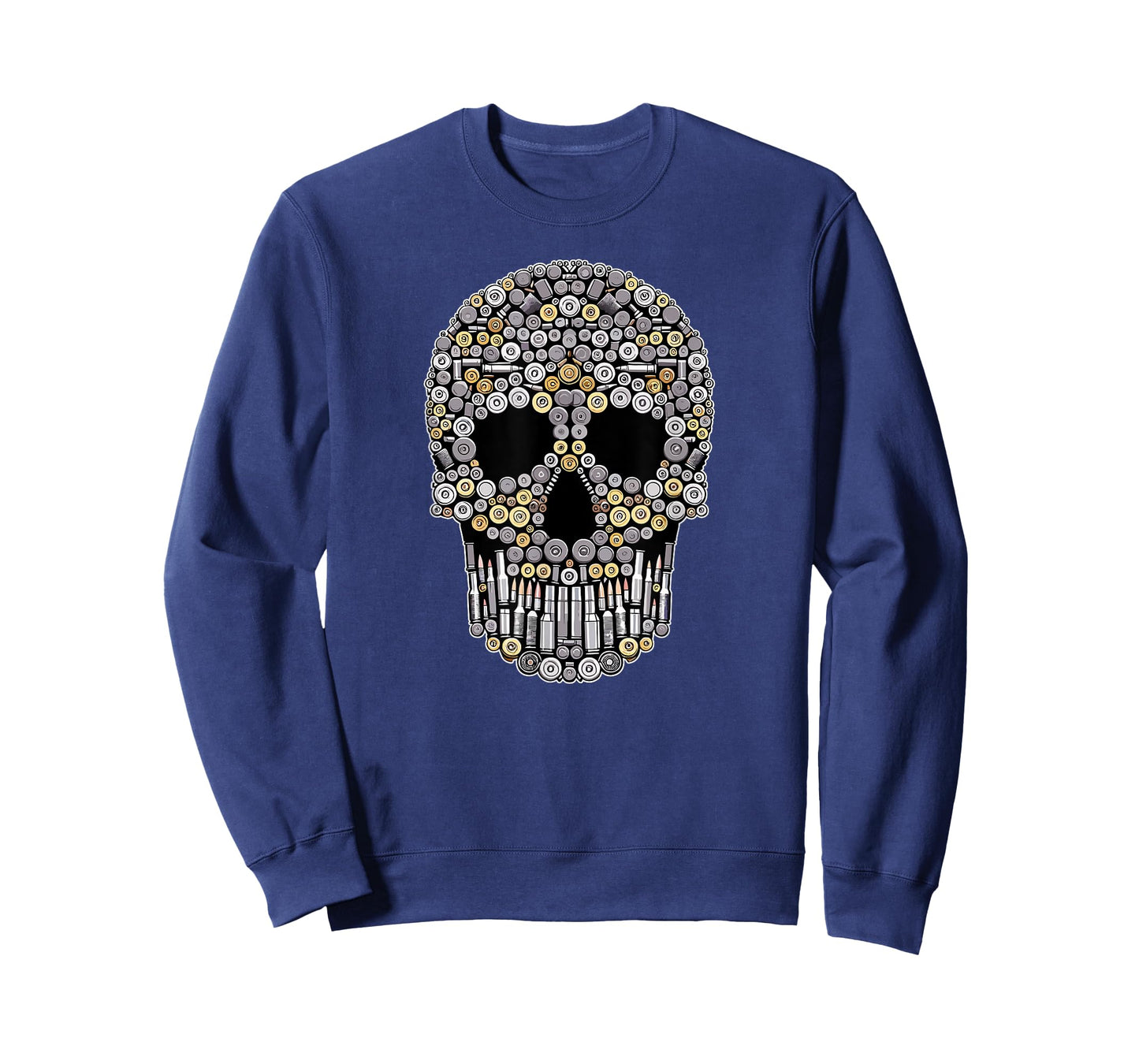American Patriot Skull Second Amendment Bullets Shells Gun T-Shirt