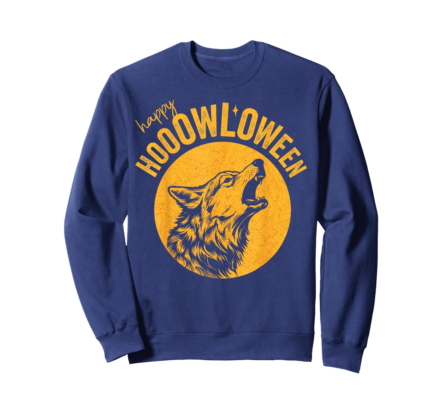 Funny halloween Howl-o-ween beautiful wolf howling at moon T-Shirt