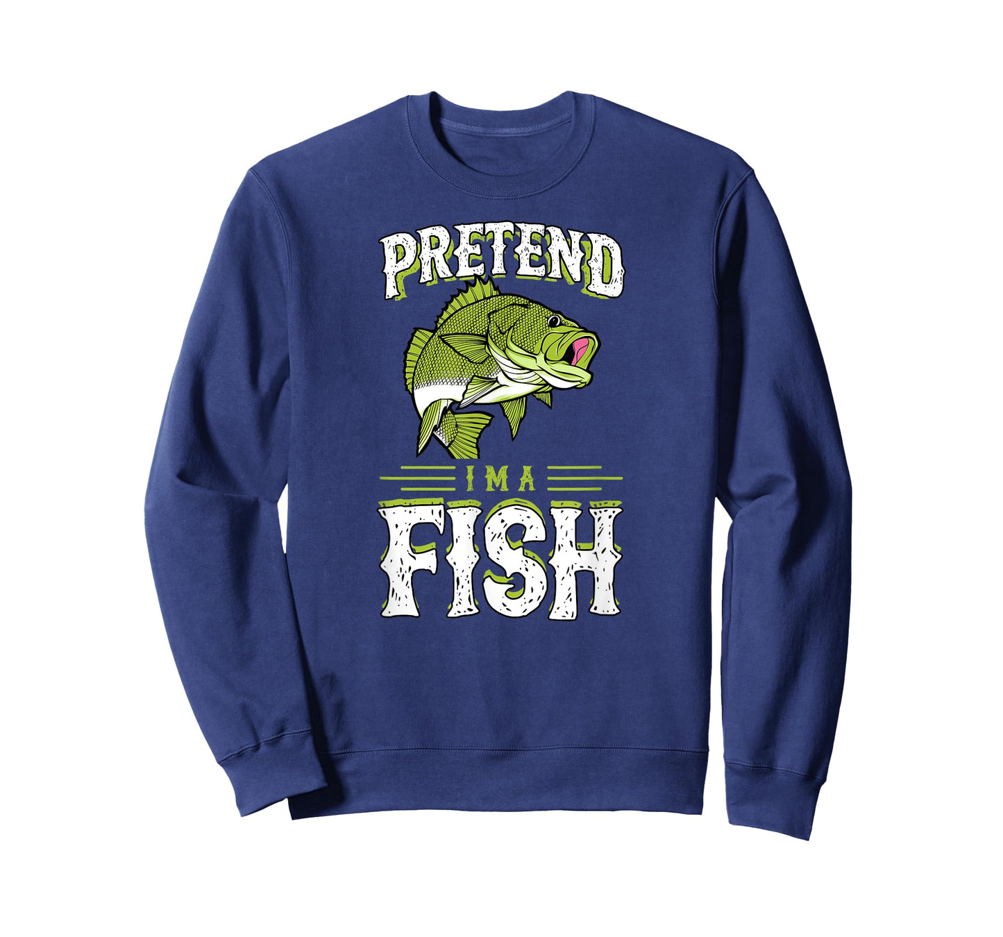 Pretend I'm A Fish Bass Funny Cute Lazy Halloween Costume T-Shirt