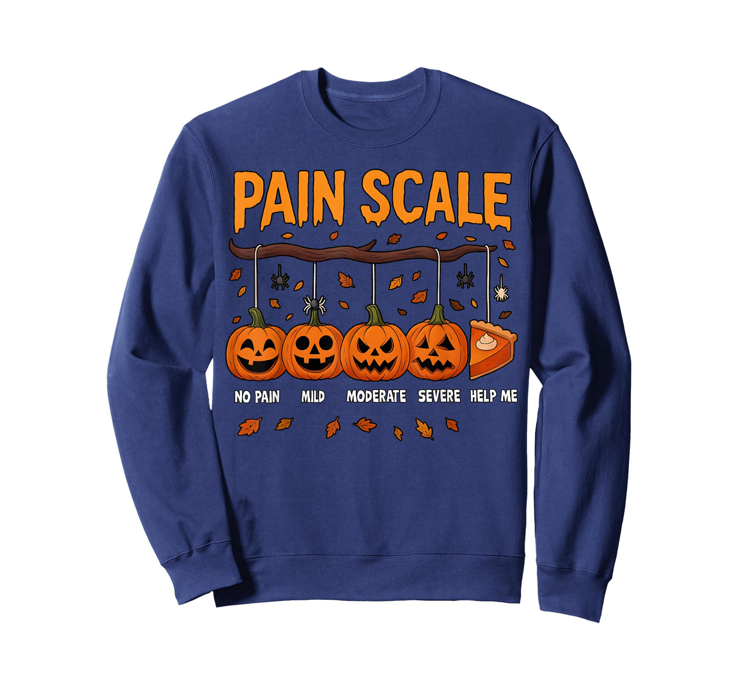 Pain Scale Pumpkin Pain Assessment Trauma Nurse Halloween T-Shirt