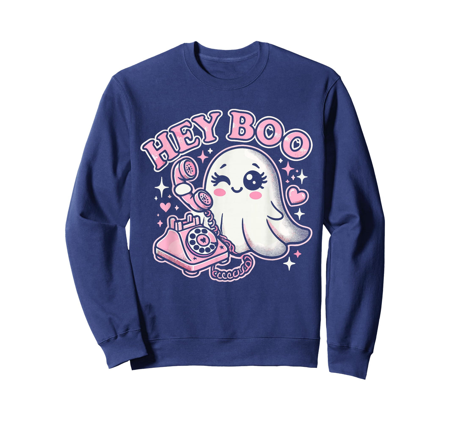 Groovy Hey Boo Cute Ghost Funny Halloween Girls Women Kids T-Shirt