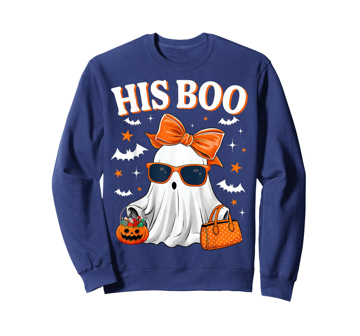 Her Boo & His Boo Funny Matching Halloween Couples T-Shirt