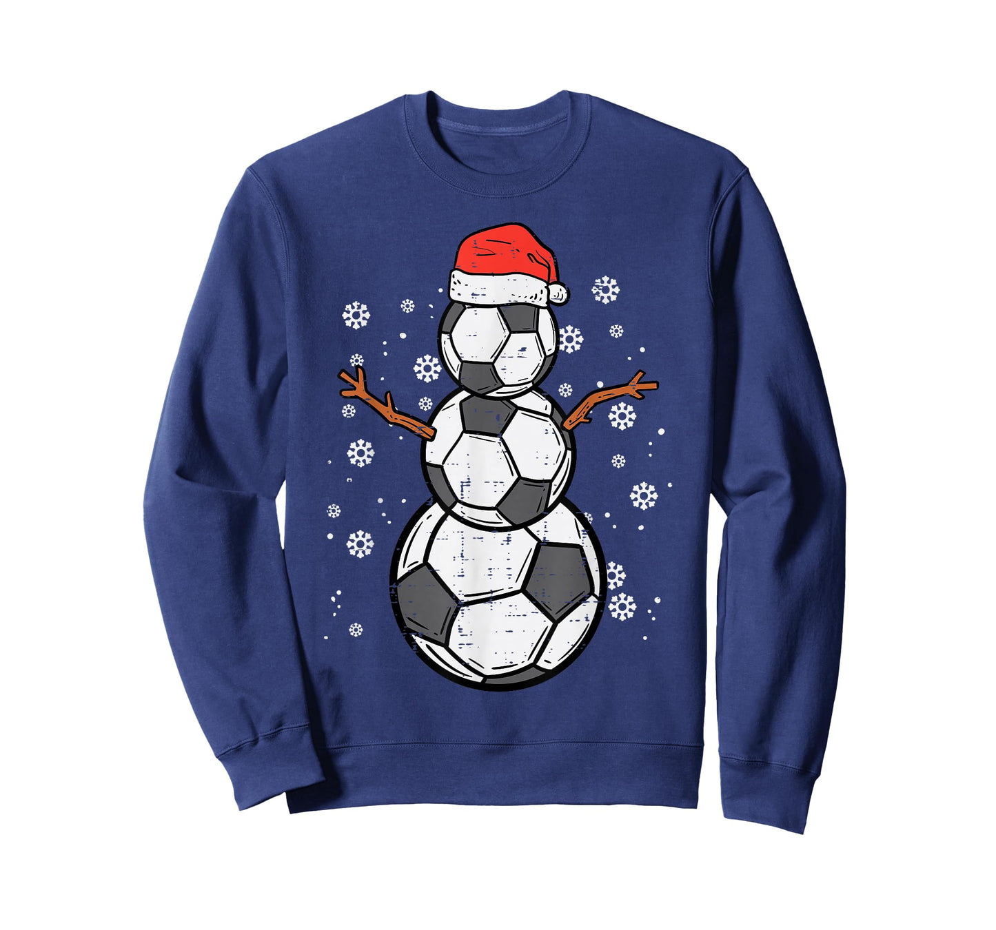 Soccer Snowman Xmas Christmas Sports Boys Girls T-Shirt