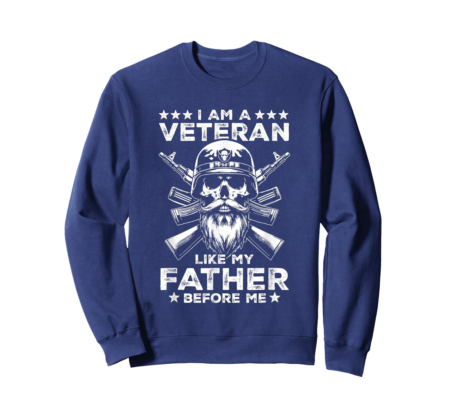 I Am A Veteran Like My Father Before Military Skull US Army T-Shirt
