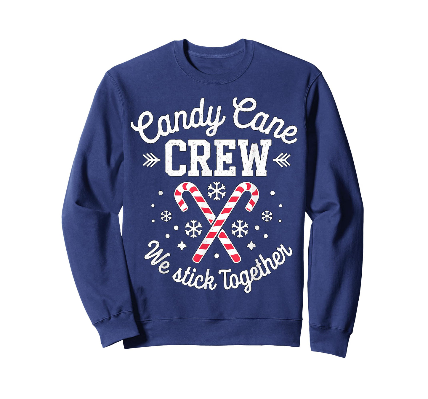 Candy Cane Crew We Stick Together Christmas Costume Xmas T-Shirt
