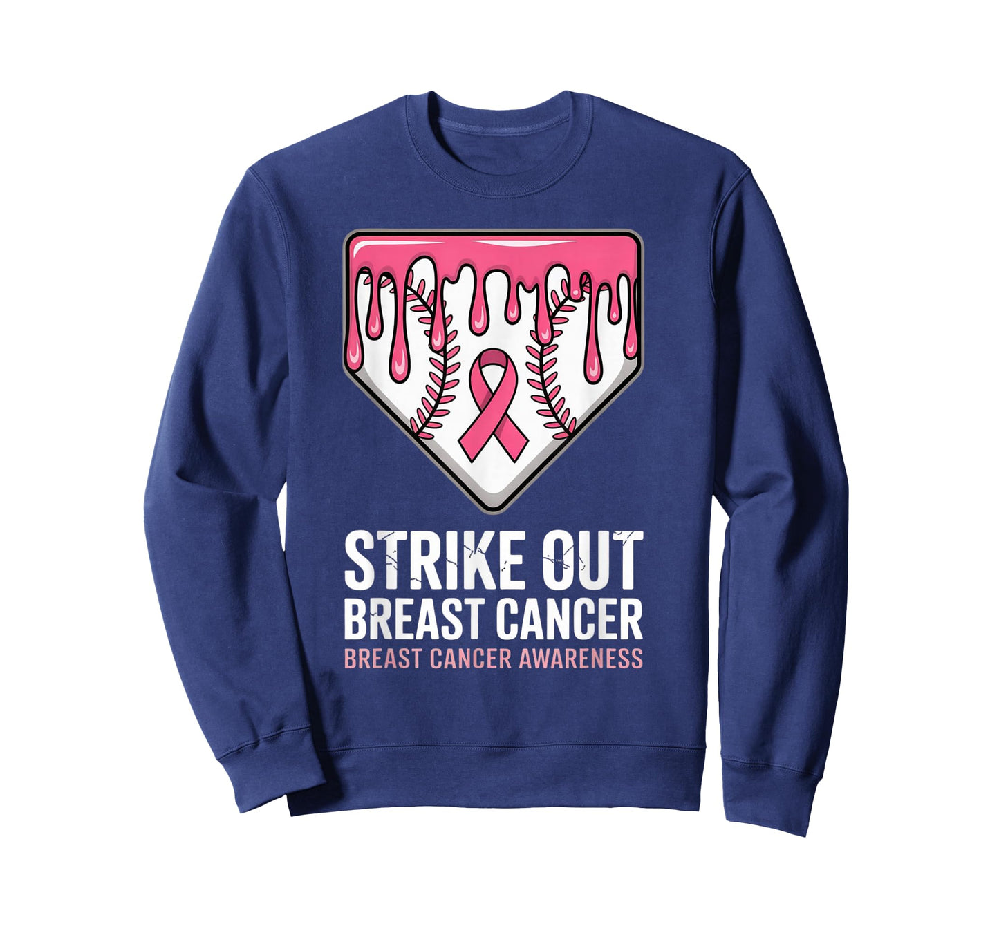 Strike Out Breast Cancer Baseball Awareness Pink Ribbon T-Shirt
