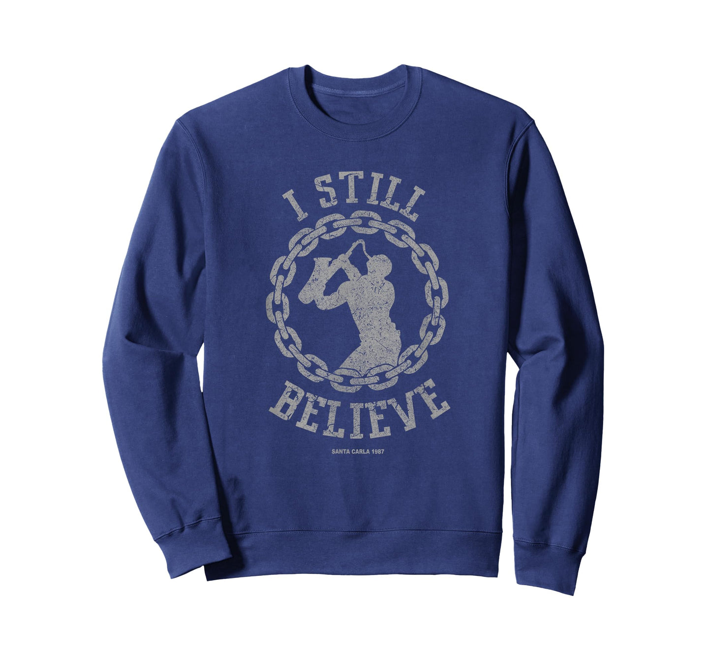I Still Believe Muscle Saxophone, Big Chain Silhouette T-Shirt