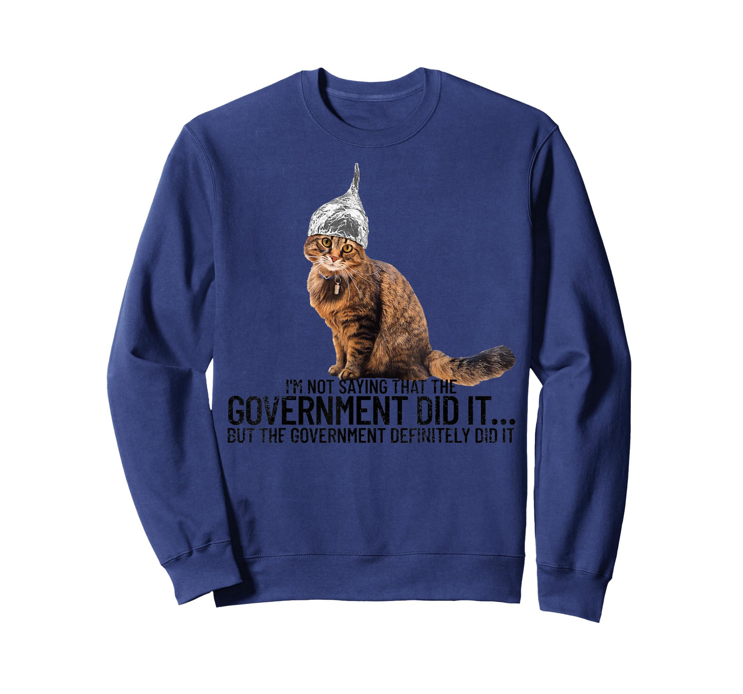 Conspiracy Cat Government Conspiracy Theory Tin Foil Hat T-Shirt