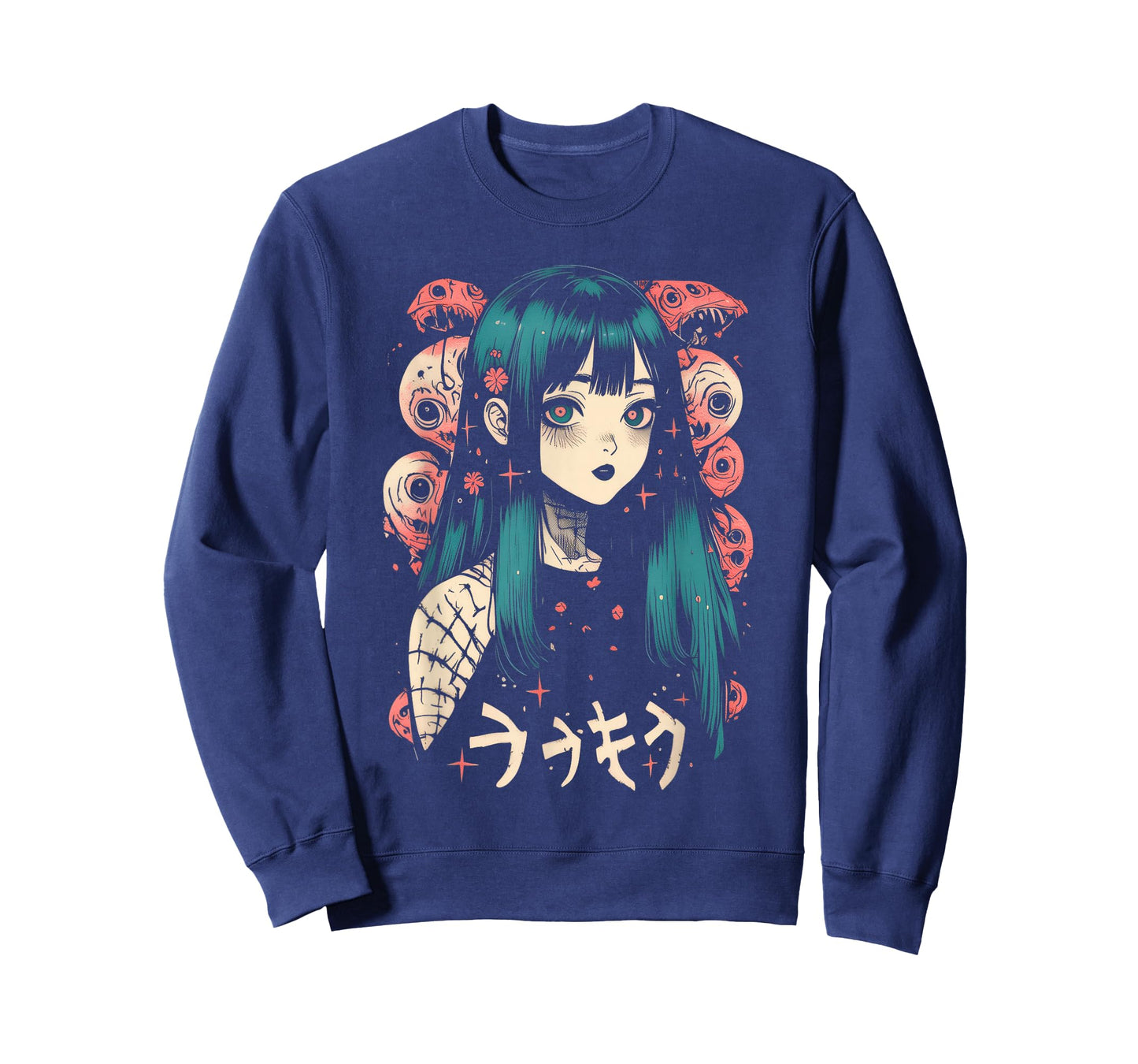 Goth Grunge Demon Anime Girl Waifu Horror Alt Aesthetic T-Shirt