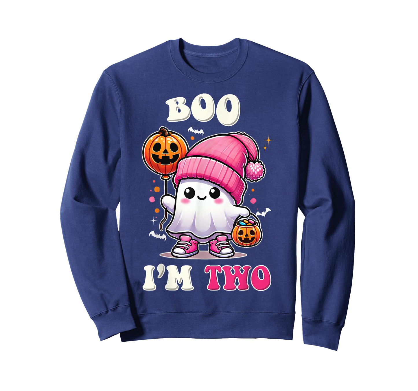 Boo I'm Two Ghost 2nd Birthday Halloween Pink Bow Girl T-Shirt