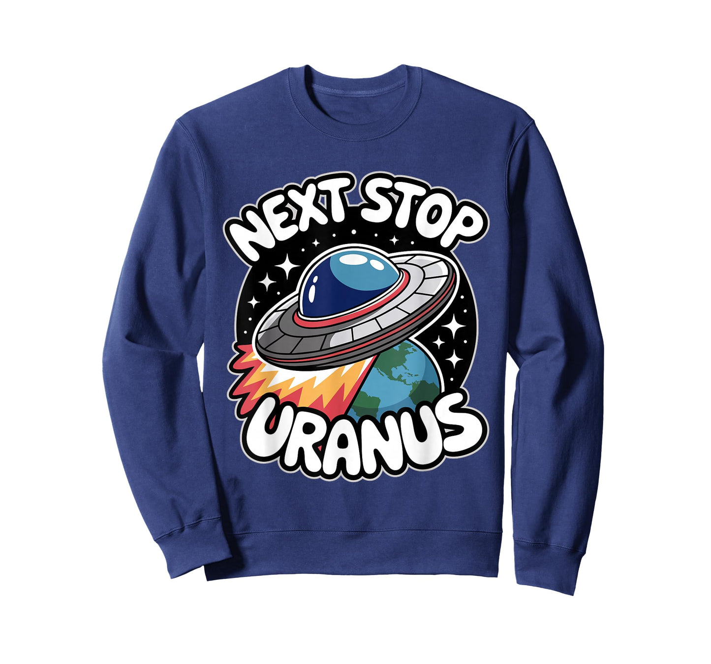 Next Stop Uranus Planet Alien UFO Space Lover Funny T-Shirt