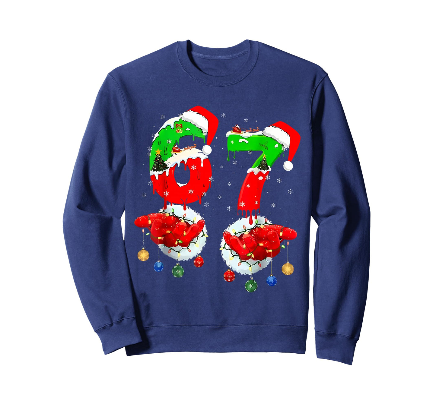 67 Christmas 6 7 Meme Pajamas Holiday Gen Alpha Slang T-Shirt