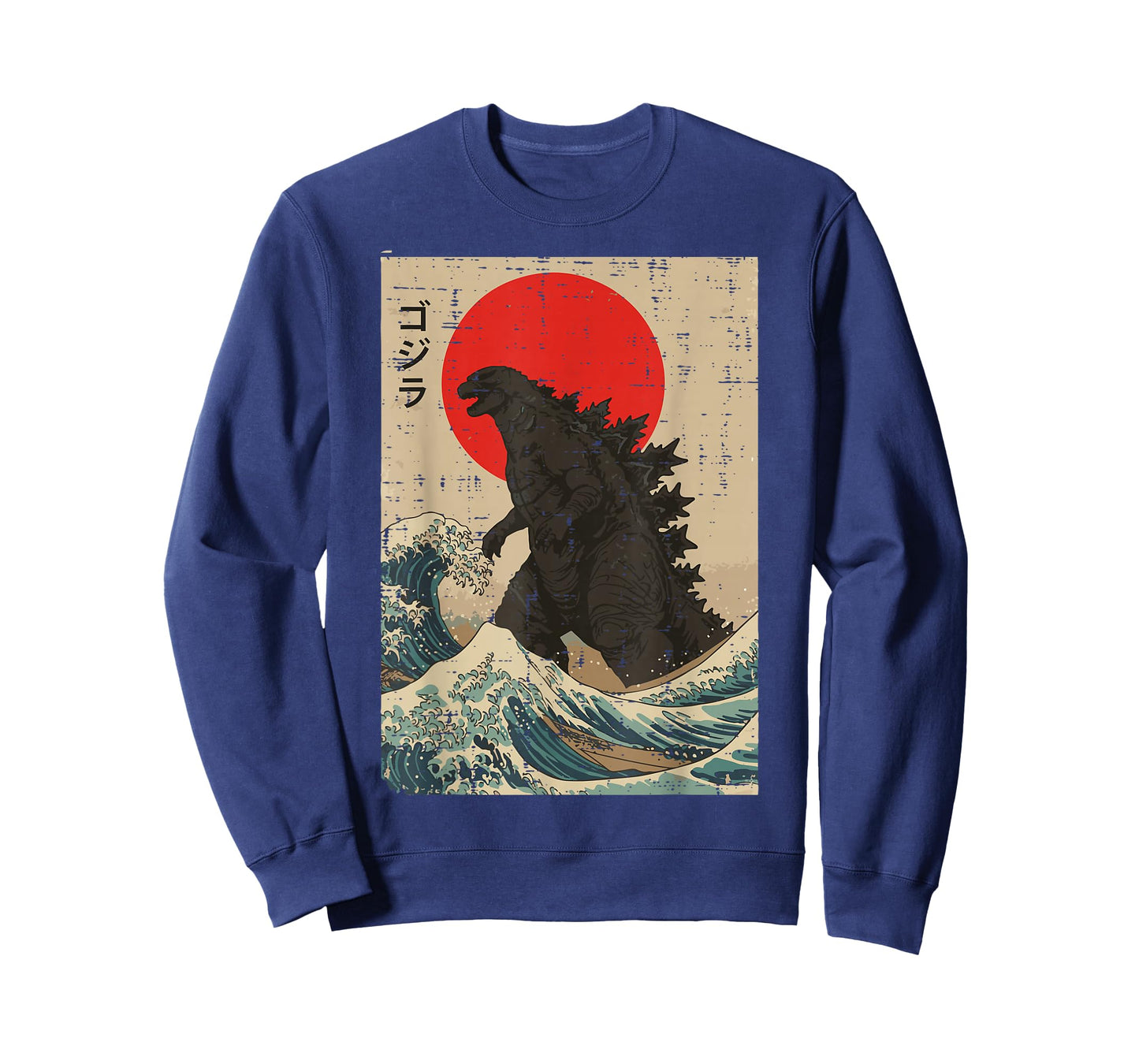 Japanese Kaiju Wave Red Sun Japan Monster Men Women Kids T-Shirt