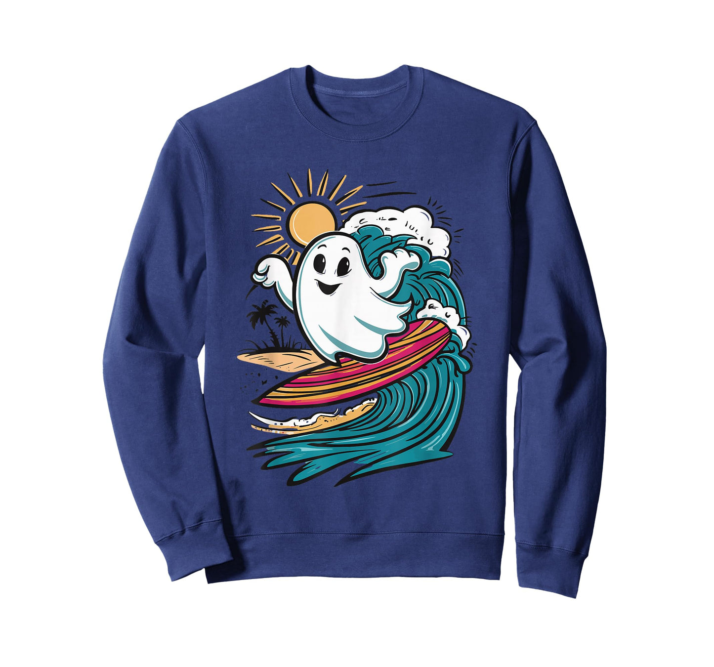 Ghost Surfing Surfboard T-Shirt