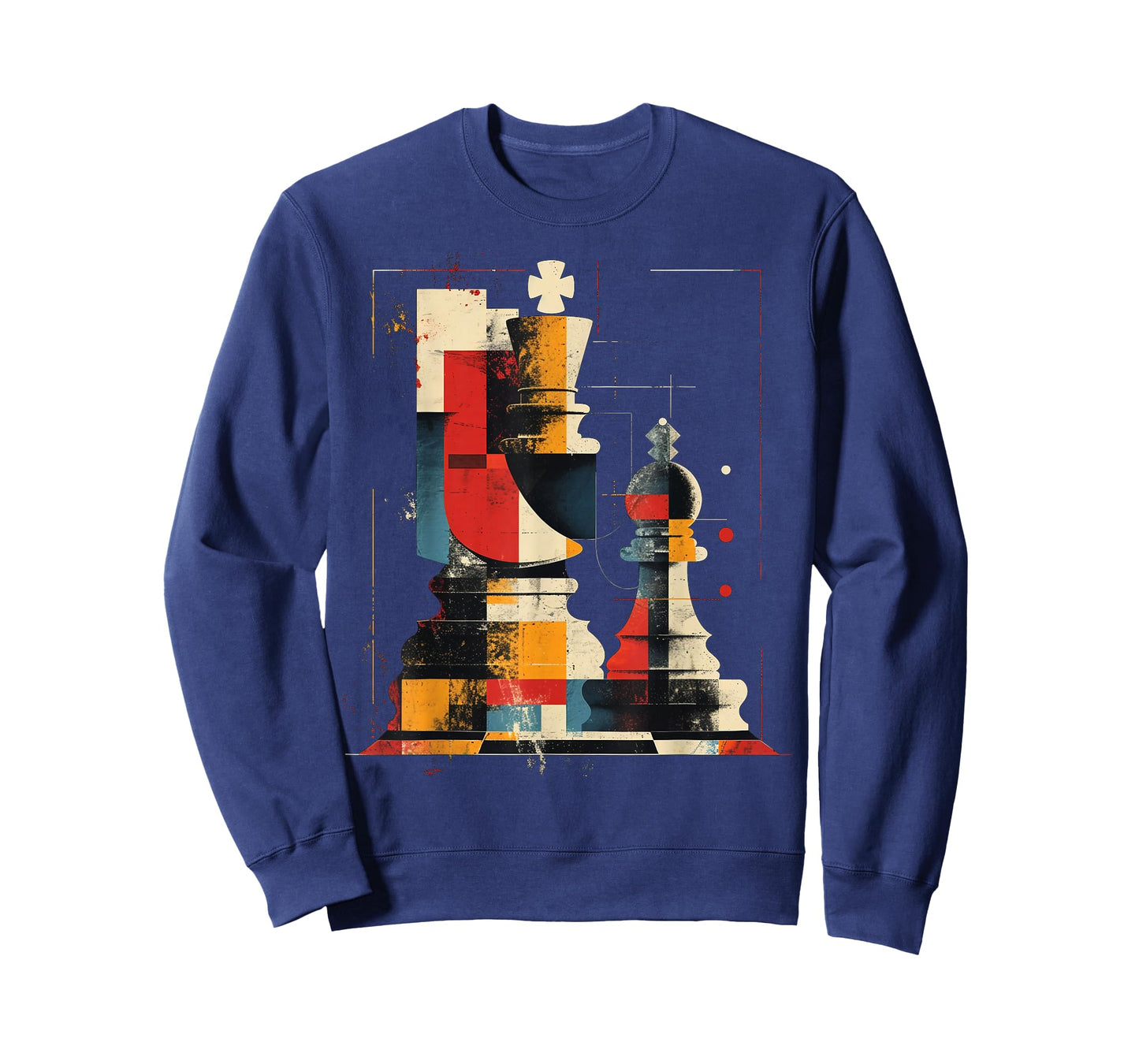Artsy Chess player on Abstract Art Chess T-Shirt