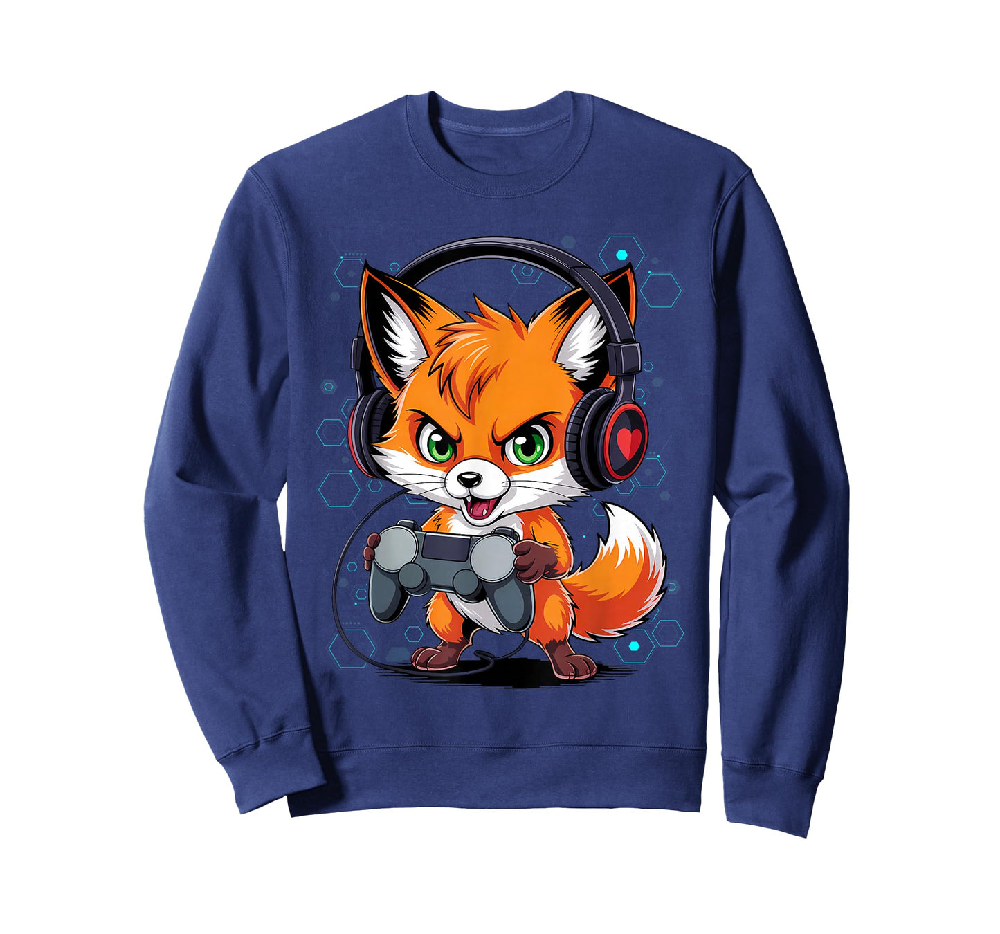 Funny Red Fox Gamer Video Games Boys Girls Kids T-Shirt