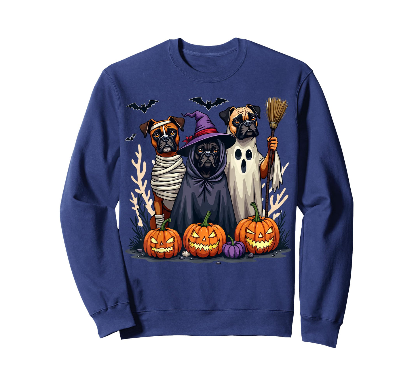 Boxer Halloween Costume Cute Spooky Dog Lover Men Women Kids T-Shirt