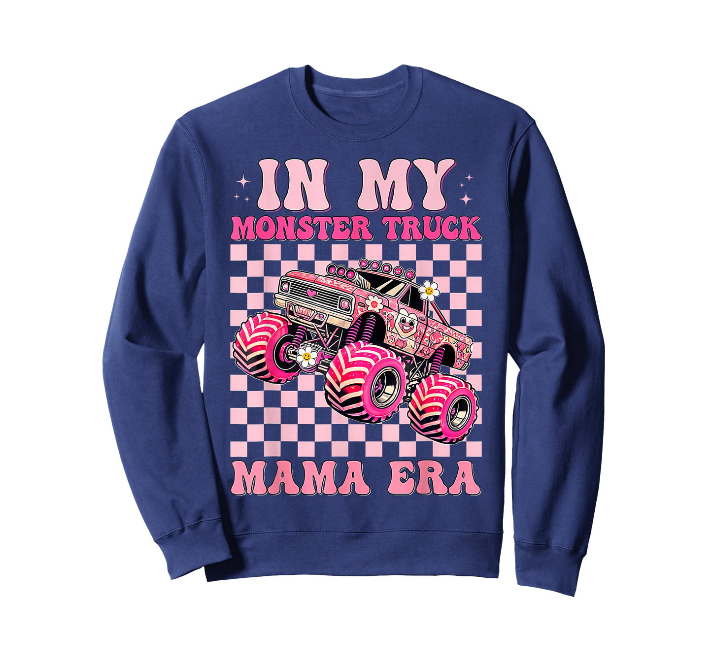 Groovy In My Monster Truck Mama Era Women Girls Truck Lover T-Shirt