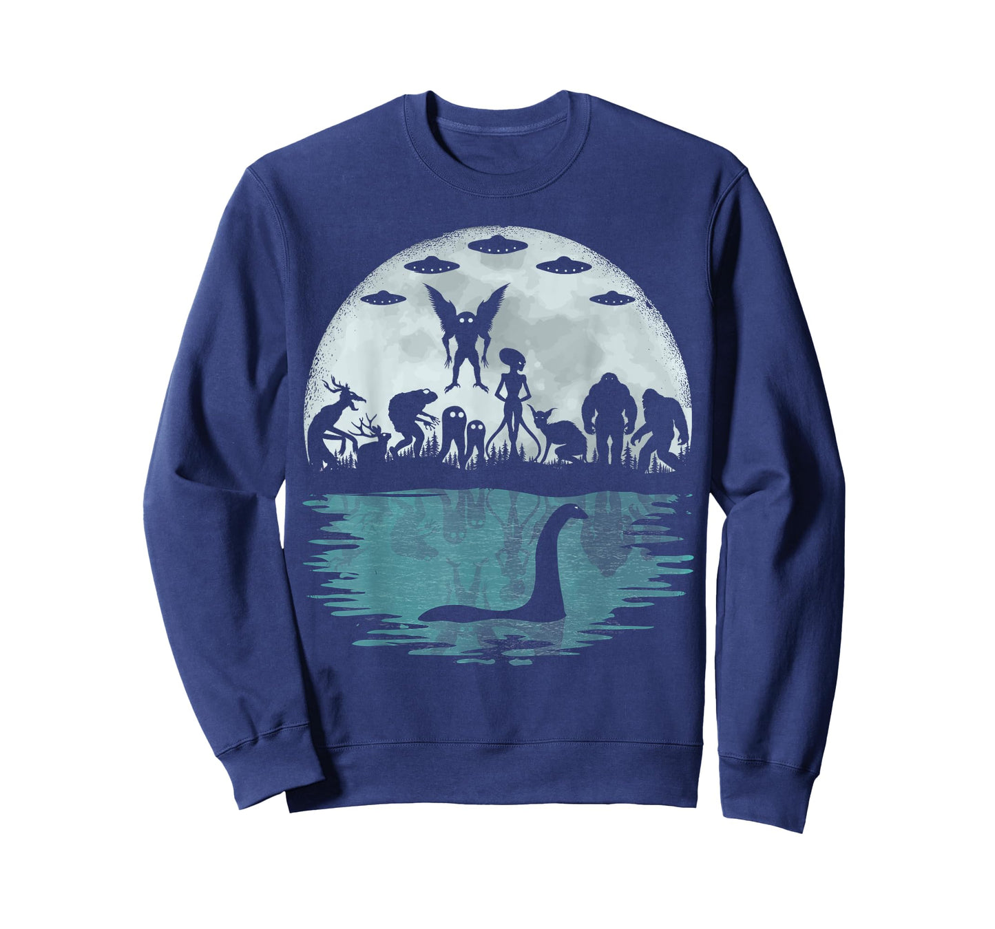 Bigfoot Loch Ness Monster Mothman And Aliens Funny Cryptid T-Shirt