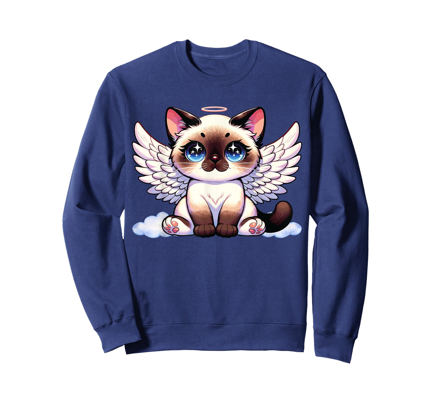 Angel Cat, Siamese Cat, Anime Angel Kitten T-Shirt