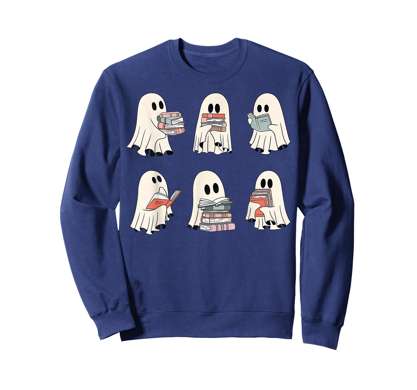 Ghost Reading Teacher Halloween Costume Librarian Book Lover T-Shirt
