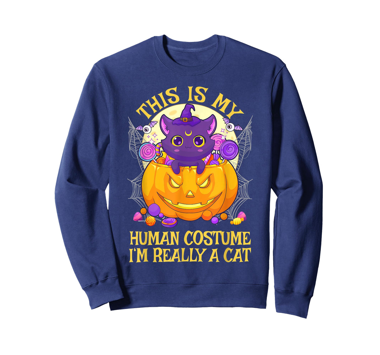 This Is My Human Costume I'm Really A Cat Cute Halloween T-Shirt
