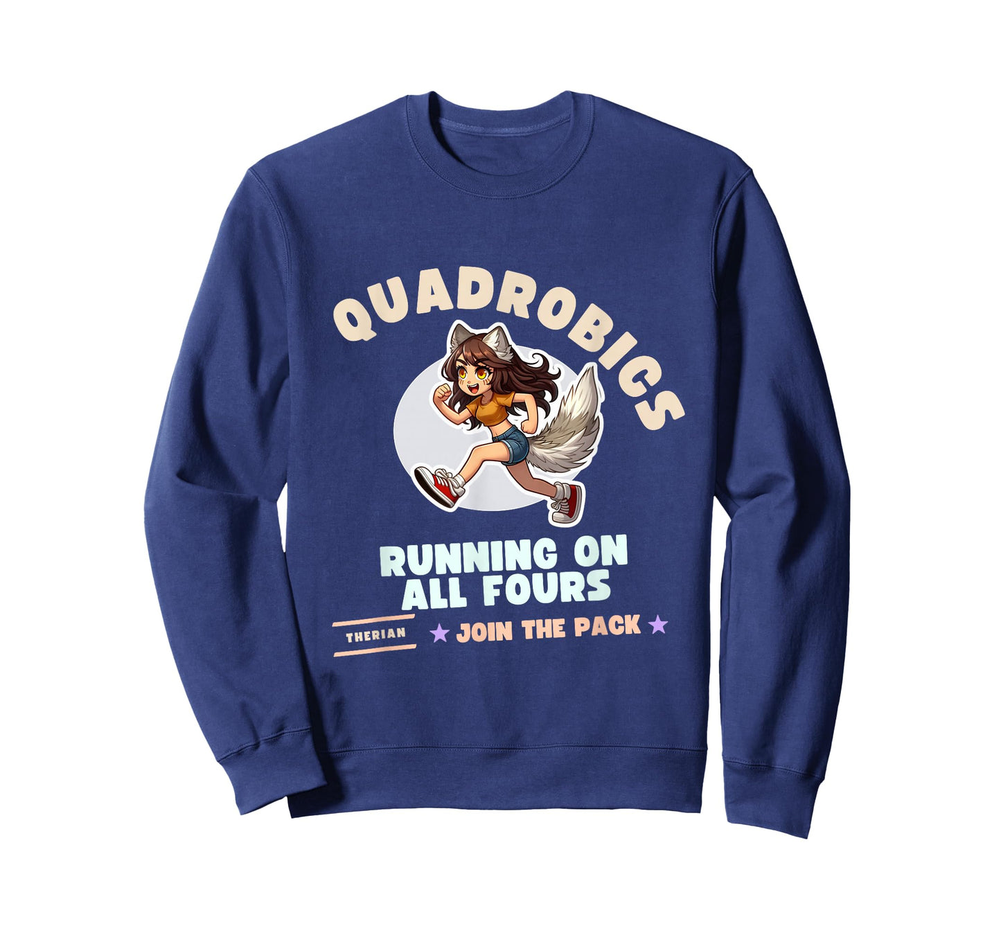 Quardrobics Therian Gear For Teen Tween Girl Fox Wolf Cat T-Shirt
