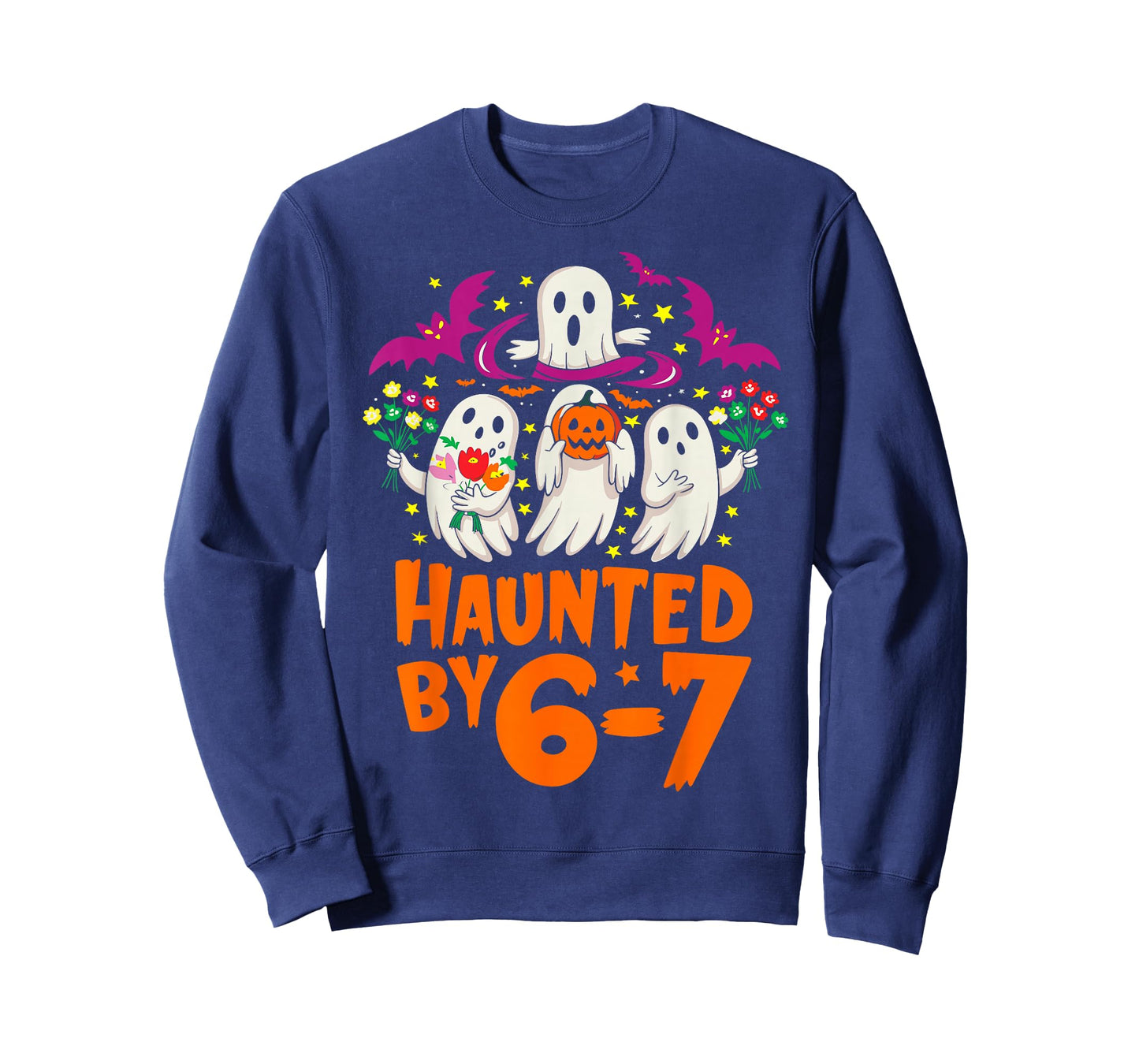 Haunted by 67 Funny Six Seven Meme Spooky Ghost Halloween T-Shirt