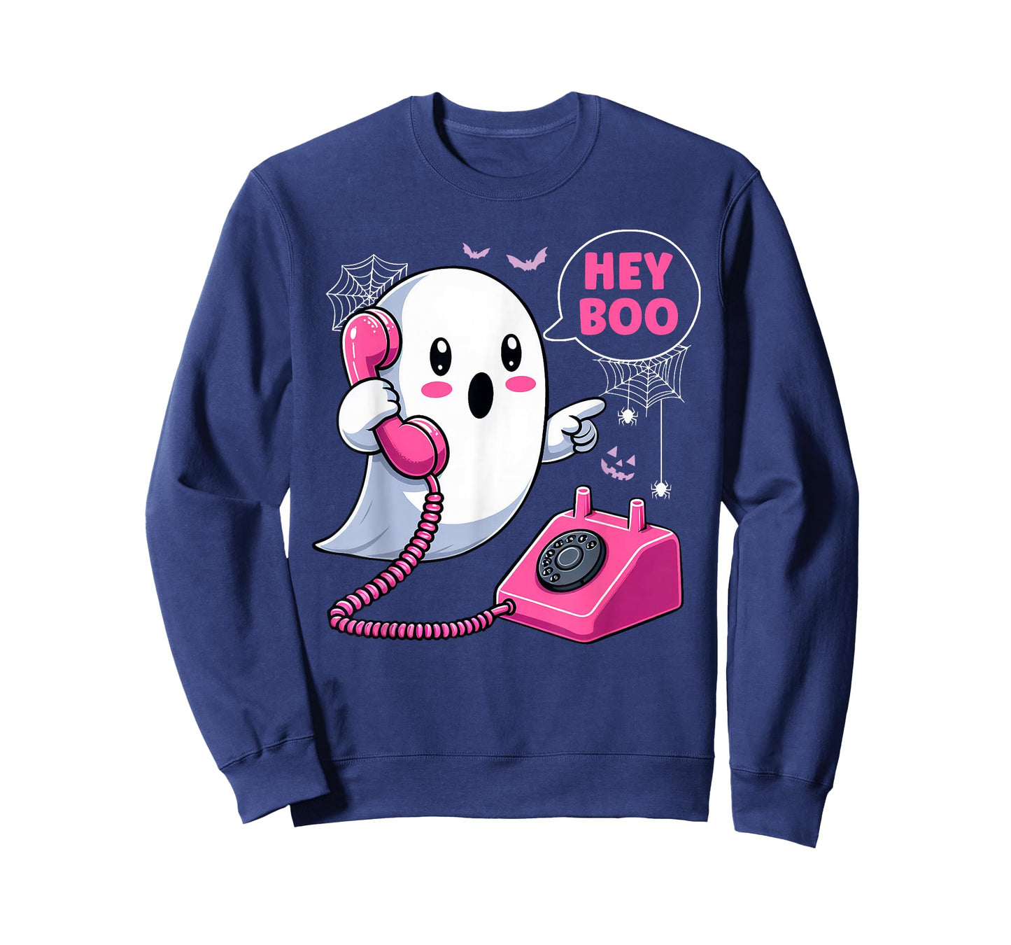 Groovy Hey Boo Cute Ghost Funny Halloween Girls Women Kids T-Shirt
