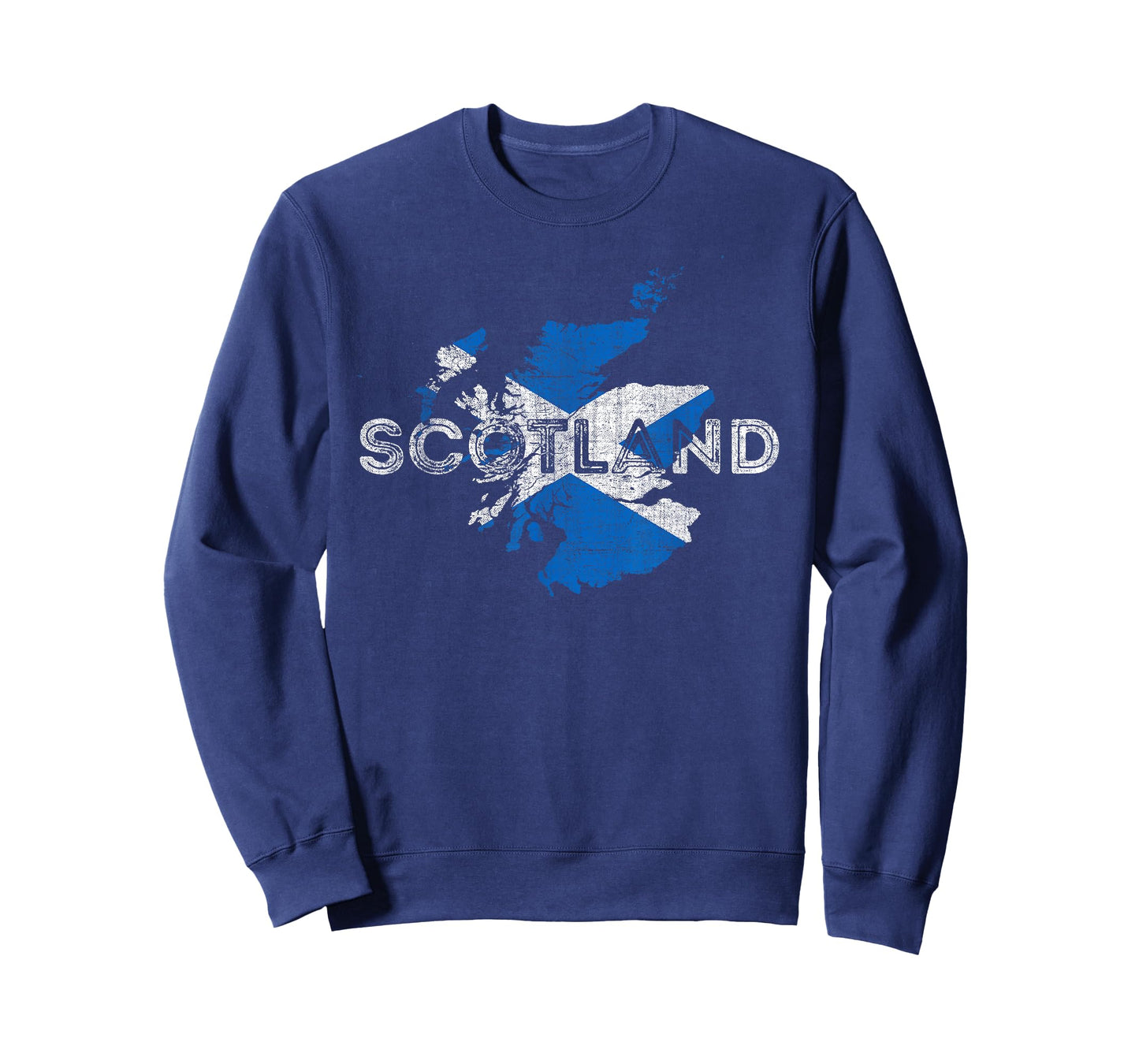 Scottish Map and Flag Souvenir - Distressed Scotland T-Shirt