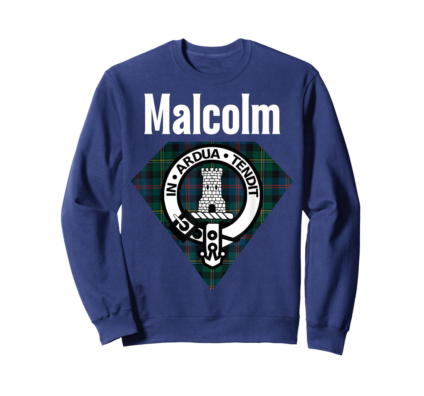 Malcolm Clan Scottish Name Coat Of Arms Tartan T-Shirt