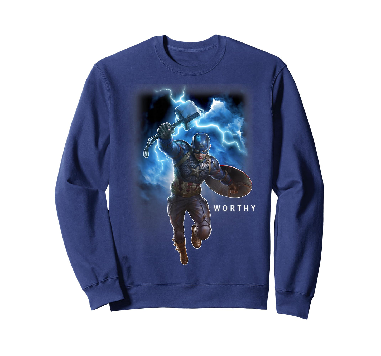 Marvel Avengers Endgame Captain America Worthy Action Pose T-Shirt