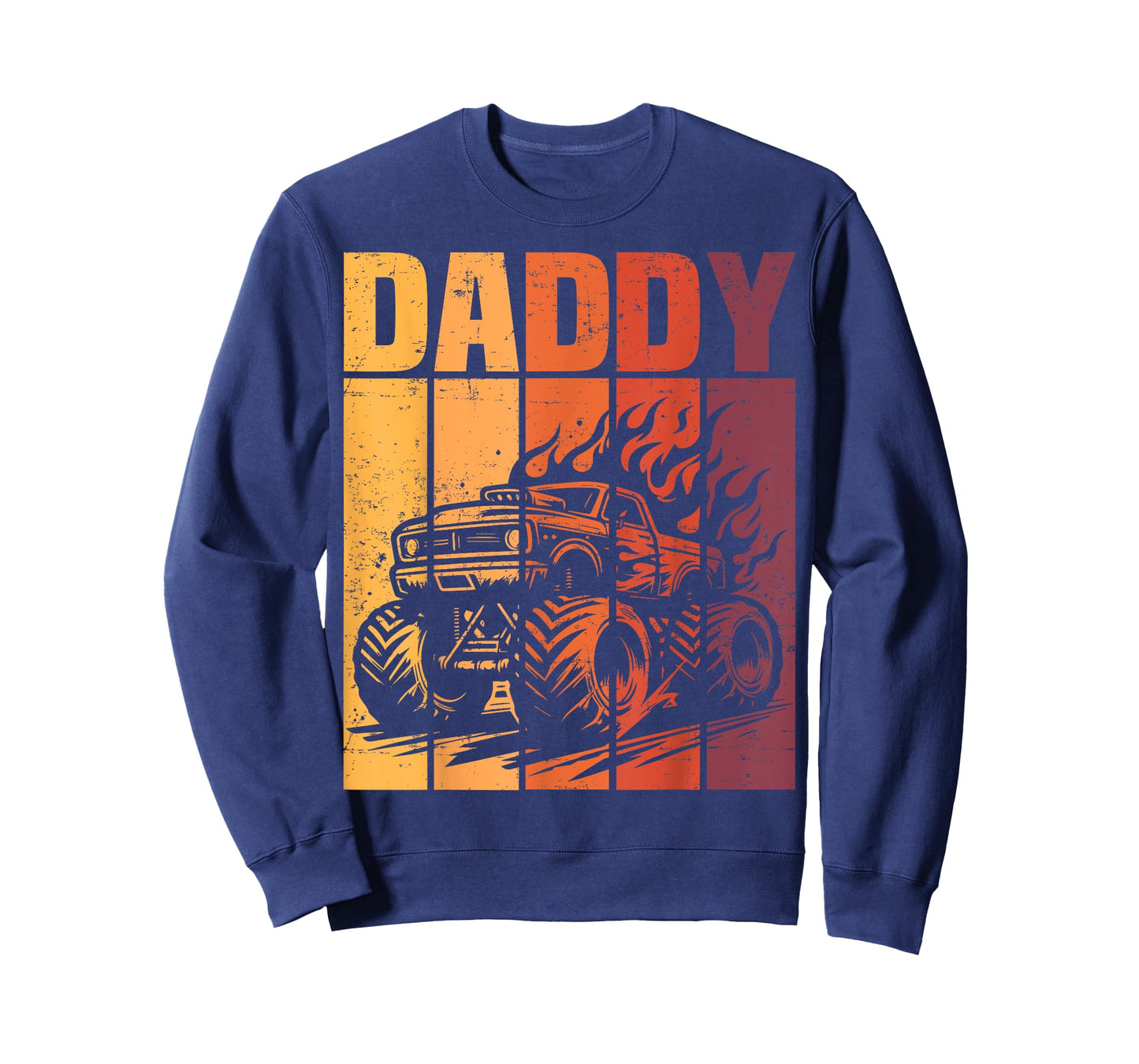 Retro Monster Truck Daddy Matching Family Birthday Party T-Shirt