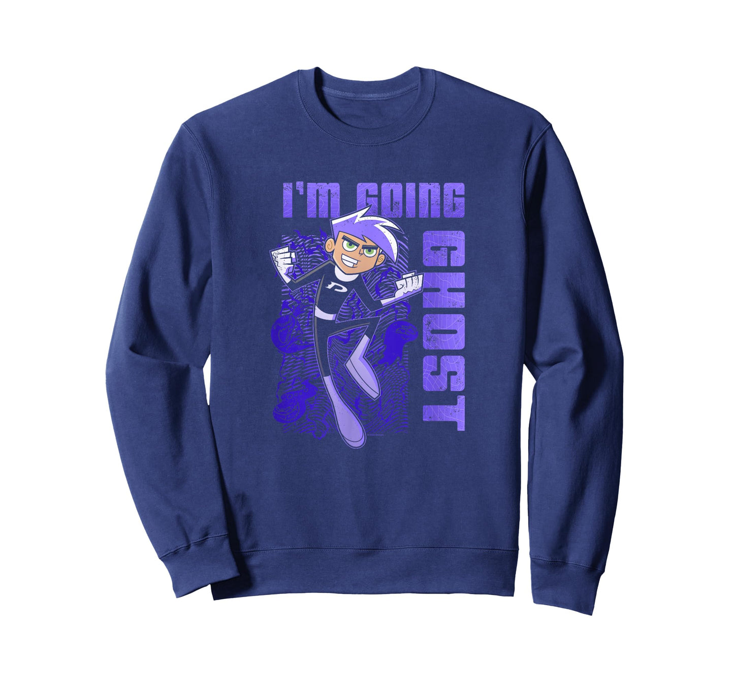 Danny Phantom I'm Going Ghost Purple Text Portrait T-Shirt
