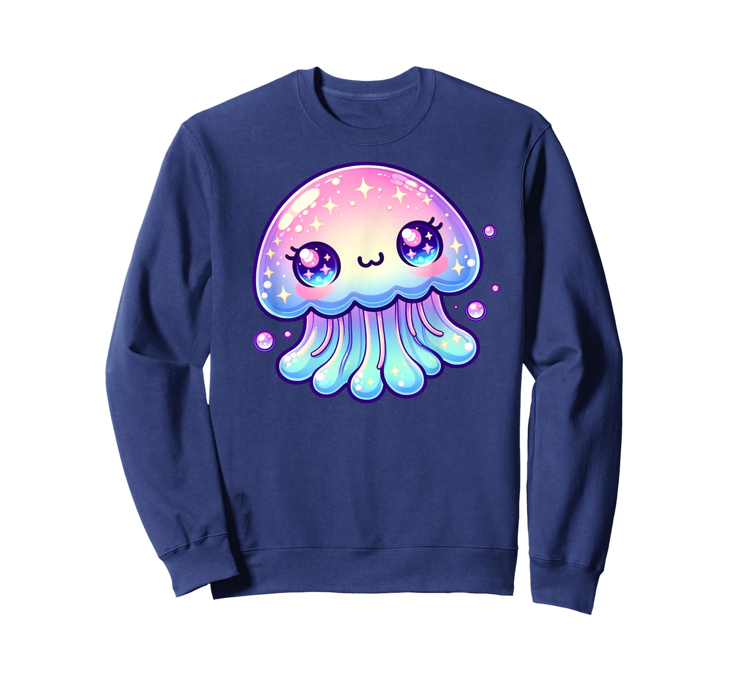 Cute Kawaii Jellyfish Anime Fun Blue Pink Sea Critter T-Shirt