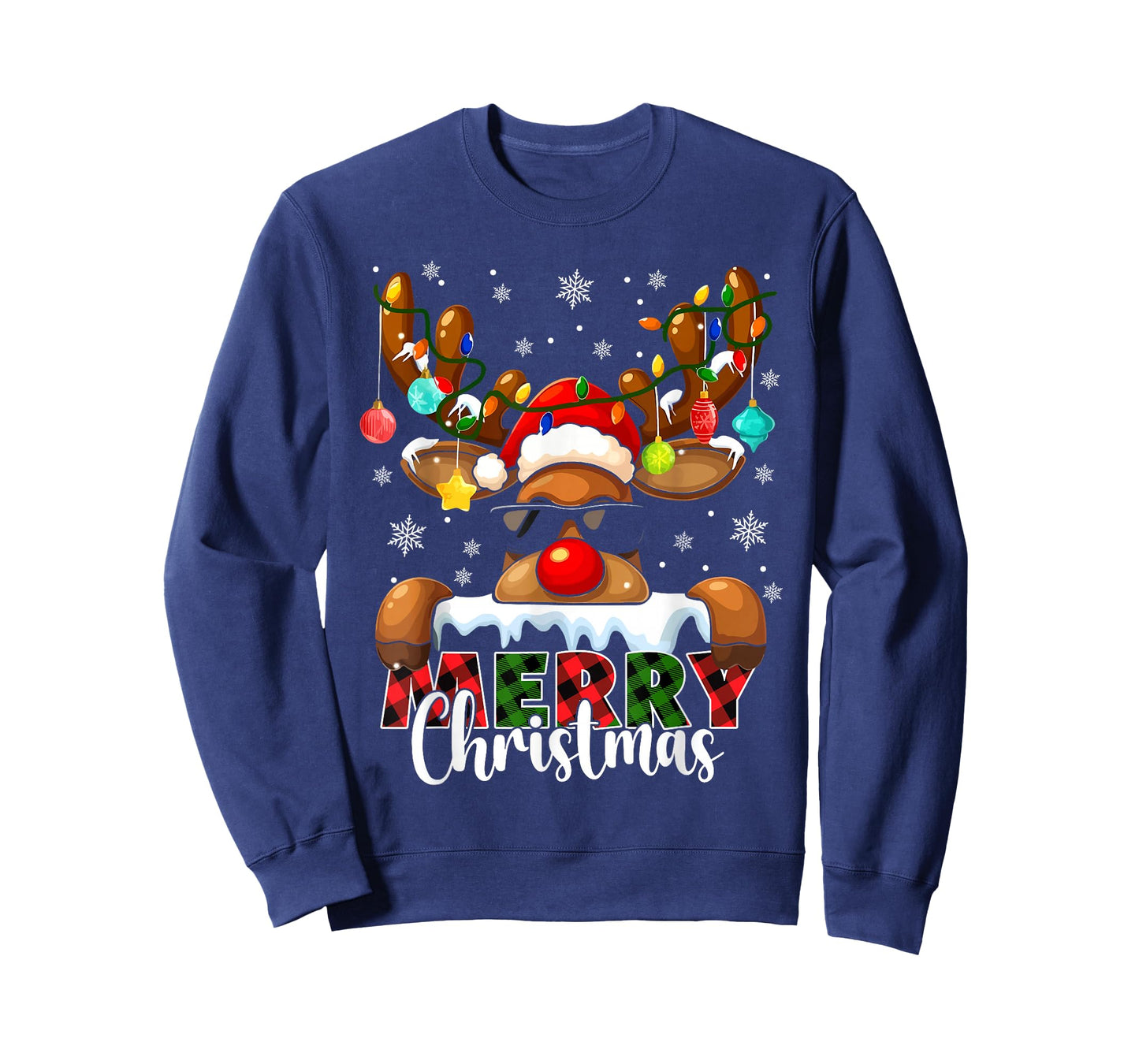 Merry Christmas Reindeer Xmas Family Matching Men Women Kids T-Shirt