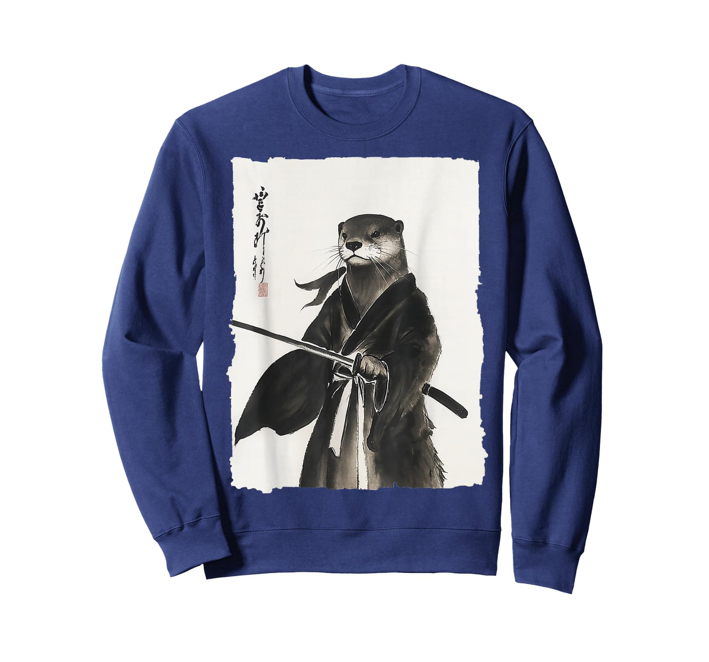 Otter Samurai Janpanese Vintage Warrior Art Anime Graphic T-Shirt