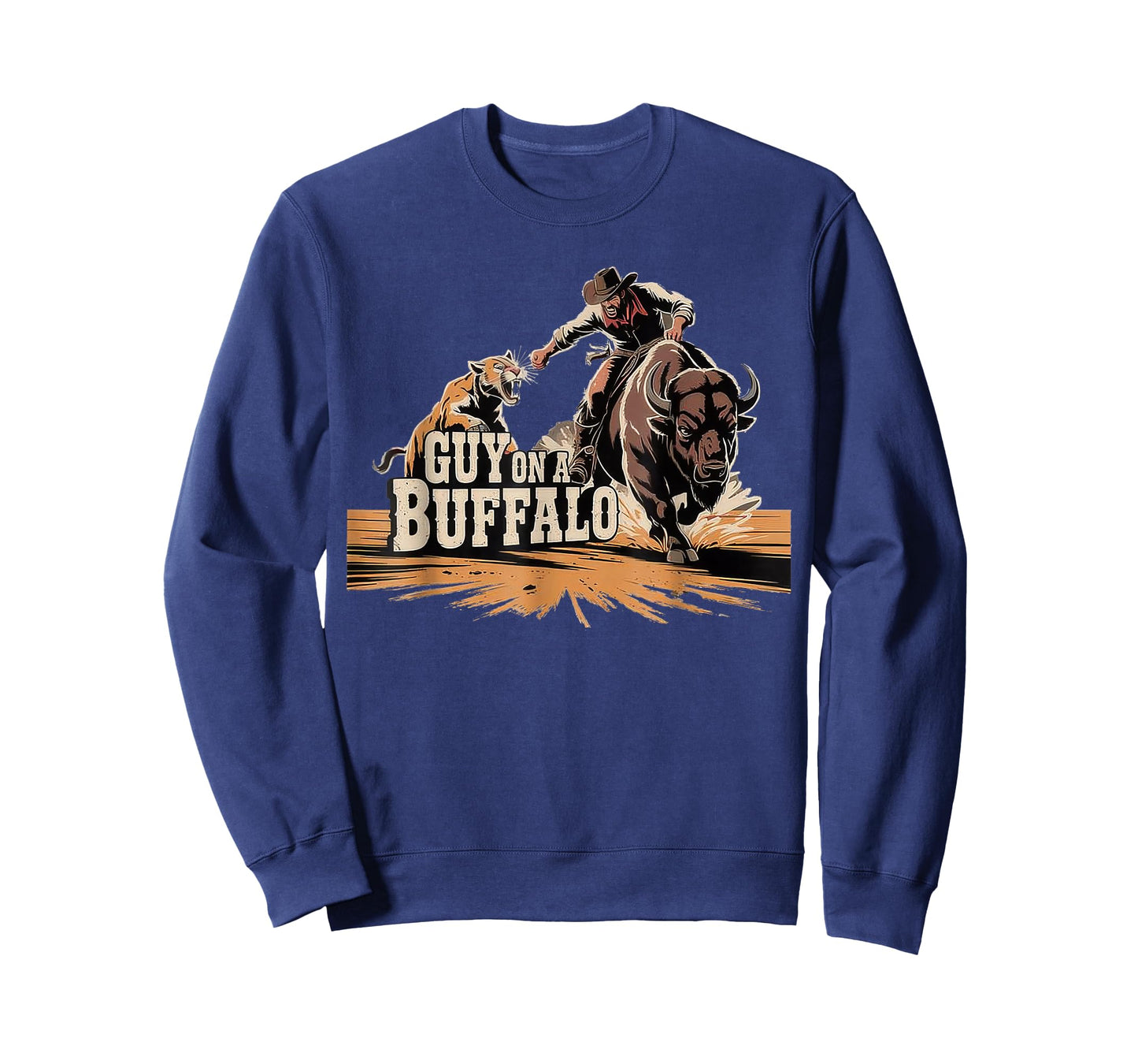Funny Guy On A Buffalo Western Style T-Shirt