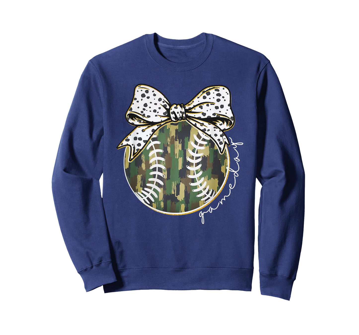 Camouflage Baseball Coquette Game Day Baseball Mama Women T-Shirt
