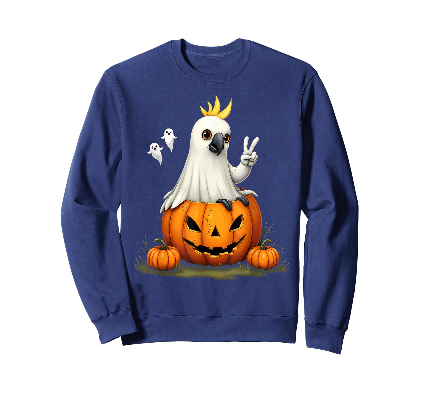 Pumpkin Boo Ghost Cockatoo Halloween Costume T-Shirt