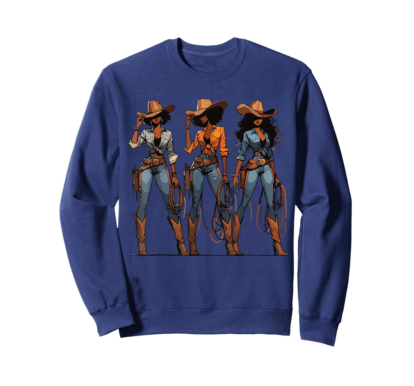 Black Cowgirl Western Rodeo Melanin Black Texas T-Shirt
