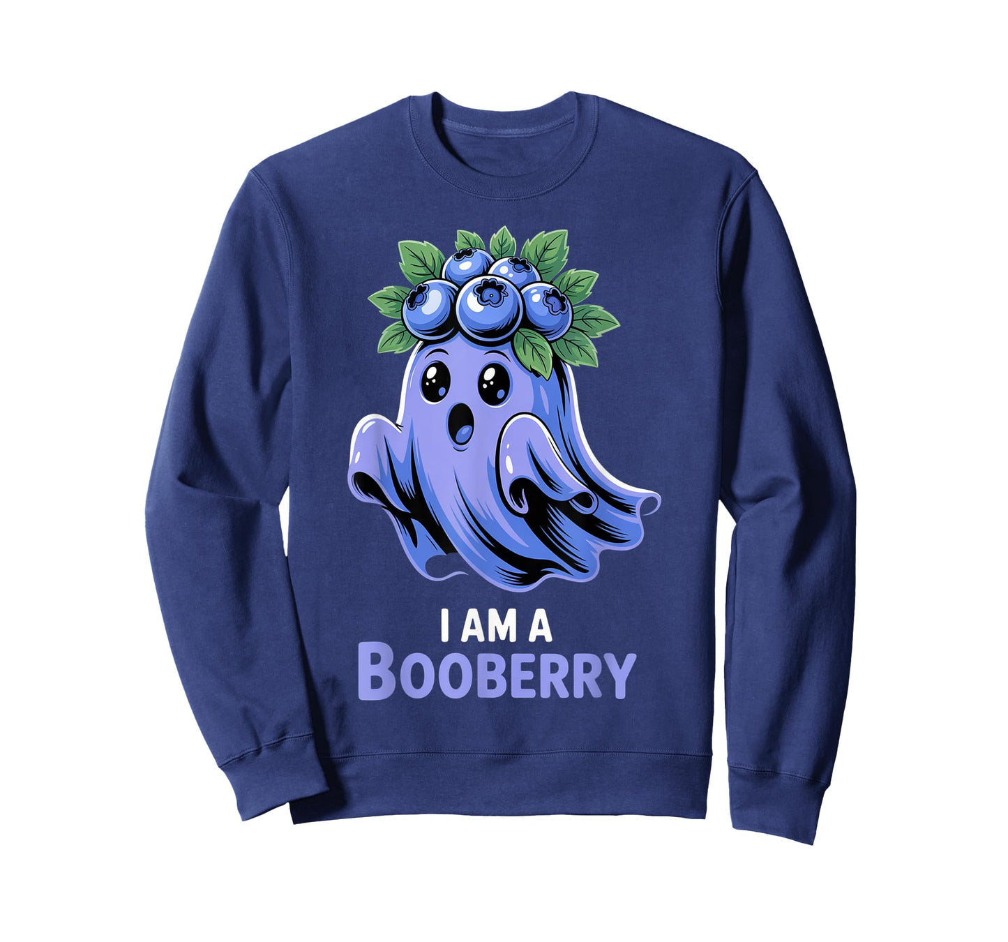 Halloween Blueberry Costume Ghost Funny Blueberry Pun T-Shirt