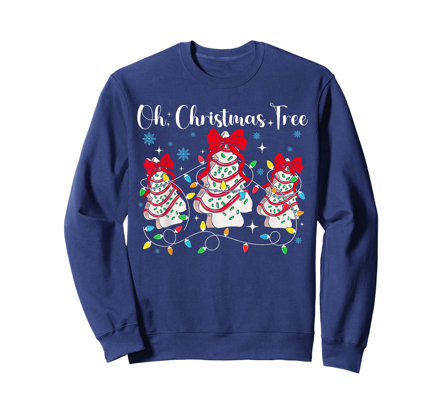 Oh Christmas Tree Cakes Debbie Becky Jen Cake Lovers Xmas T-Shirt