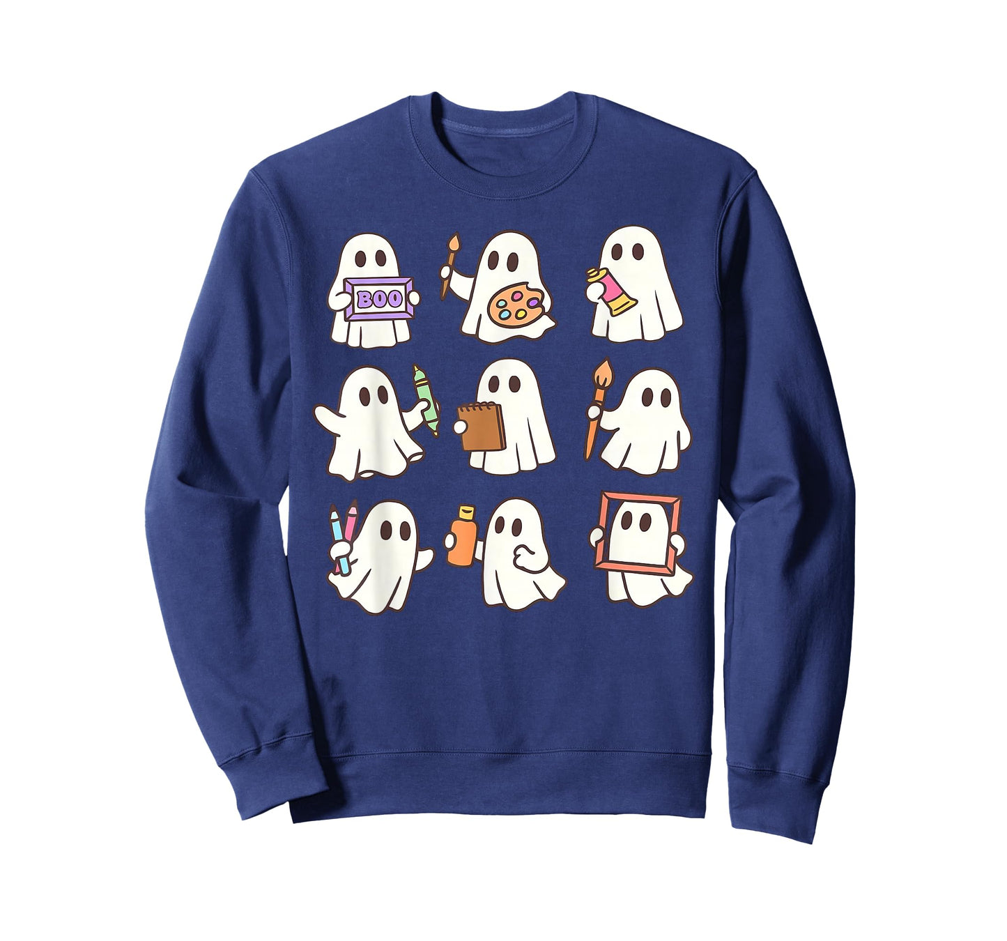 Art Teacher Ghost Halloween Artists Painter Teacher Spooky T-Shirt