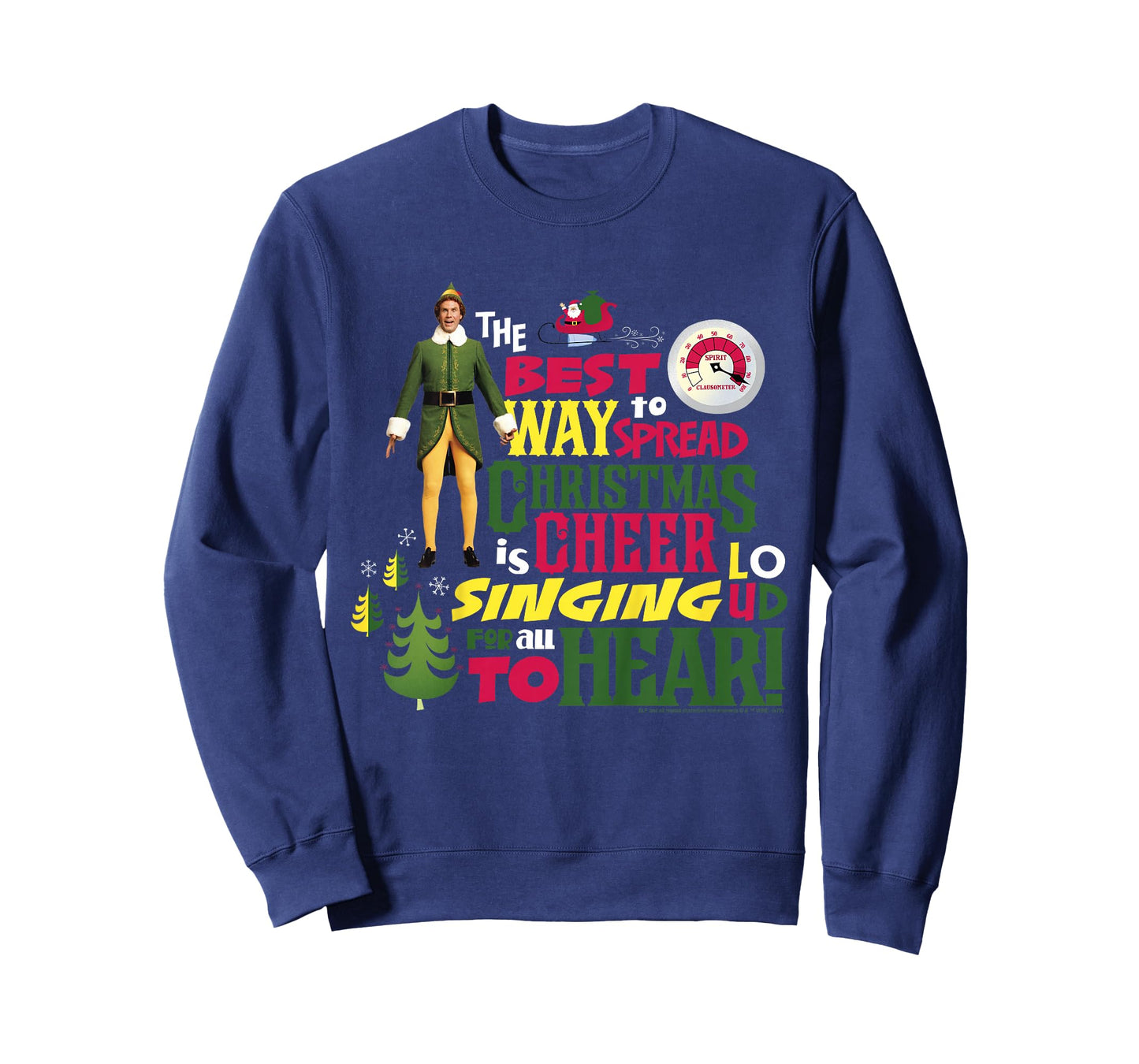 Kids Elf Buddy Christmas Cheer Singing Text Poster T-Shirt