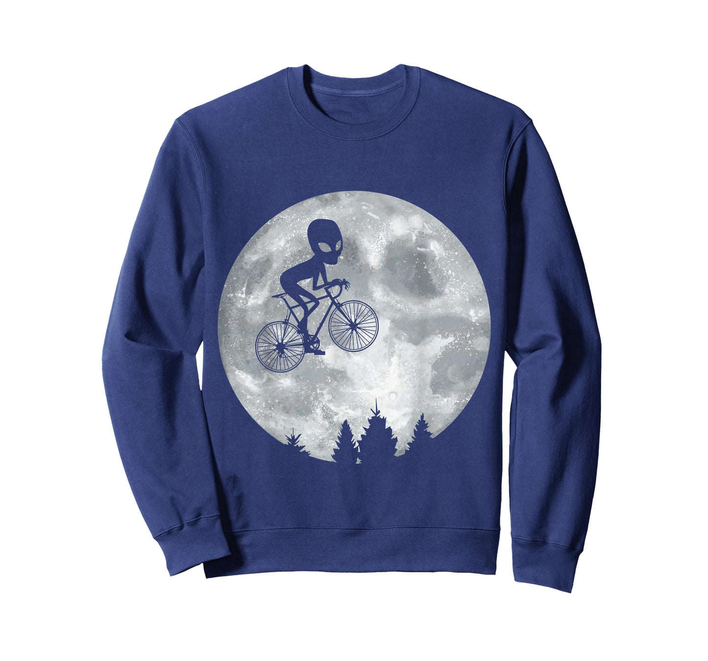 ALIEN Riding Moon Bike Halloween Lunar Cycling Cyclist T-Shirt