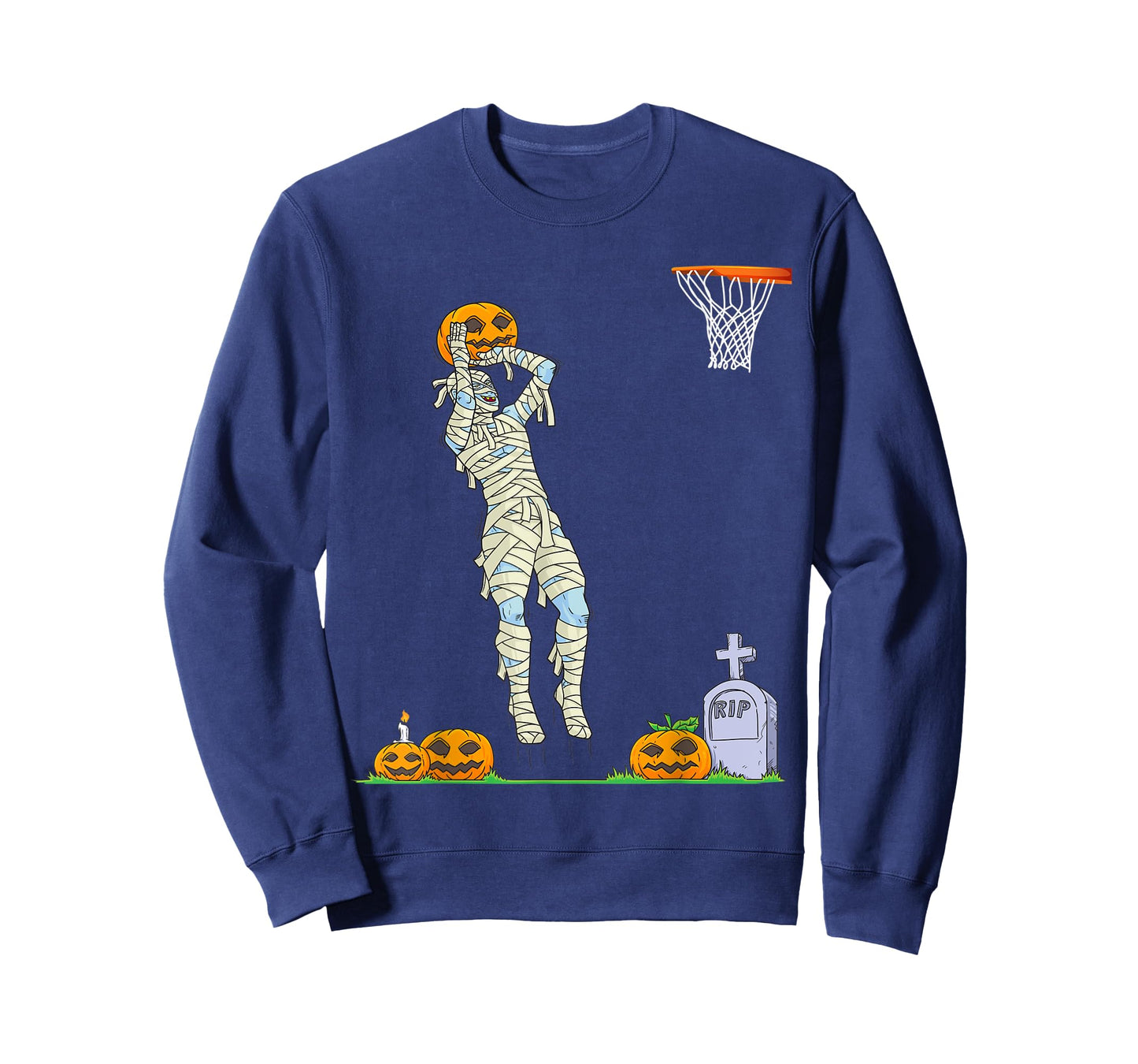 Funny Mummy Basketball Halloween Pumpkin T-Shirt