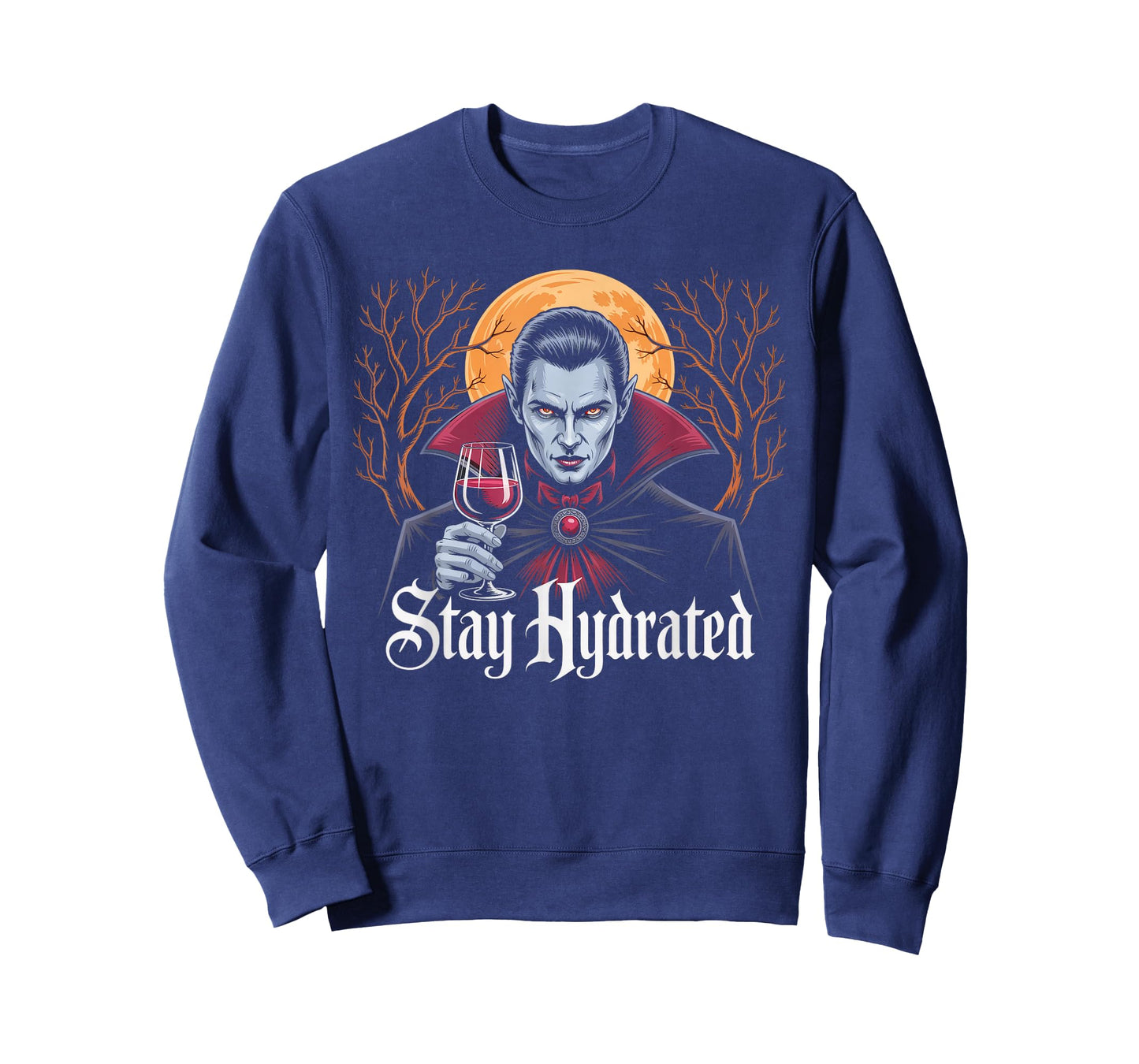 Stay Hydrated Vampire Dracula Glass of Blood Halloween Funny T-Shirt