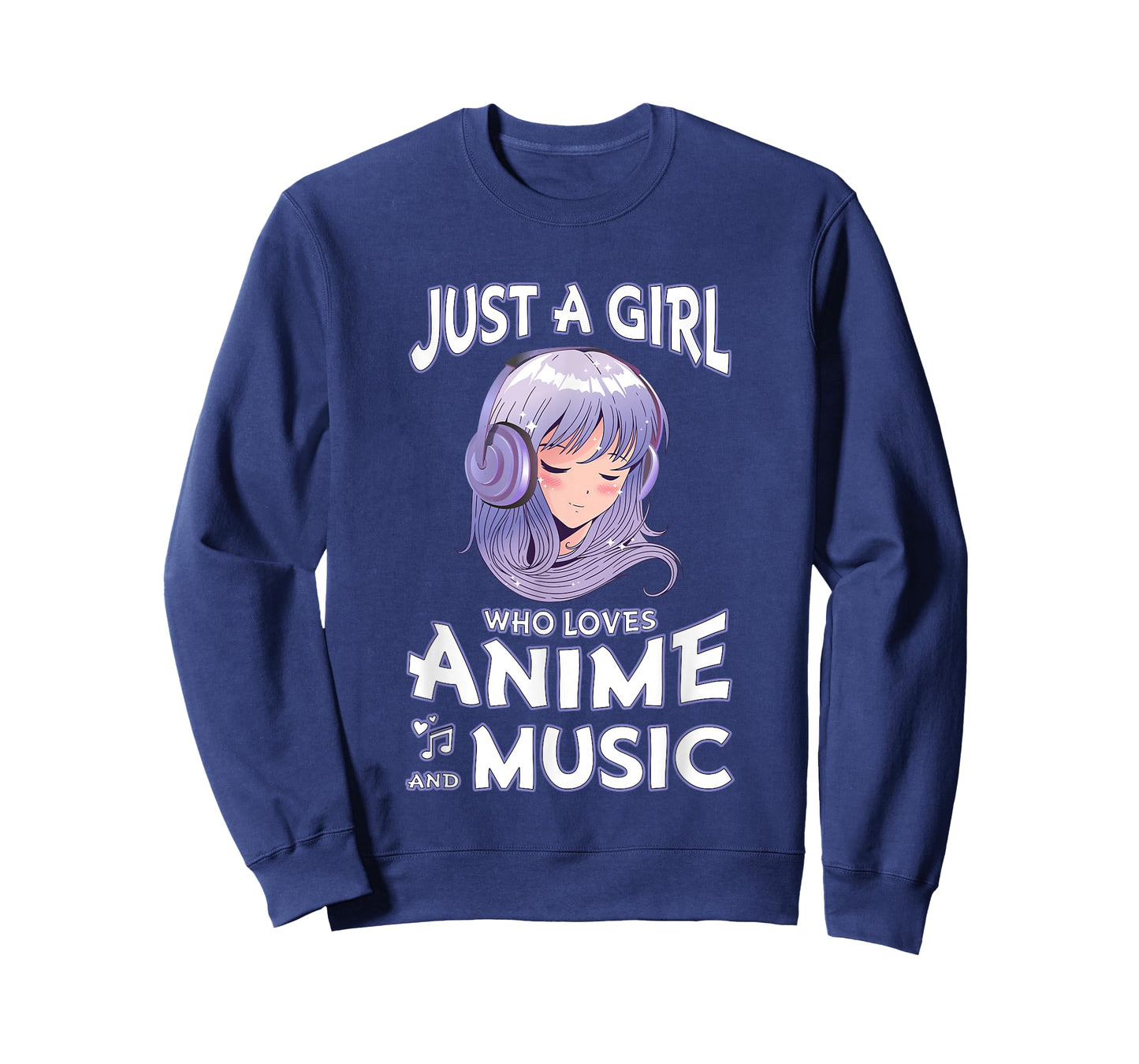 Just A Girl Who Loves Anime and Music Teen Girls Anime Merch T-Shirt