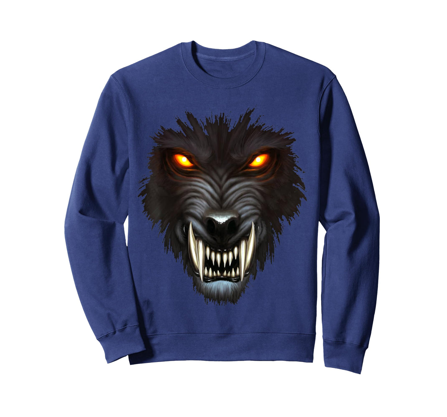 Werewolf Face Full Moon Scary Wolf Spooky Halloween Monster T-Shirt